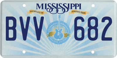 MS license plate BVV682