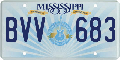 MS license plate BVV683