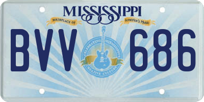 MS license plate BVV686