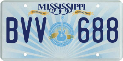 MS license plate BVV688
