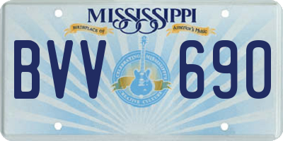 MS license plate BVV690