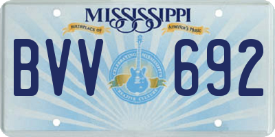 MS license plate BVV692