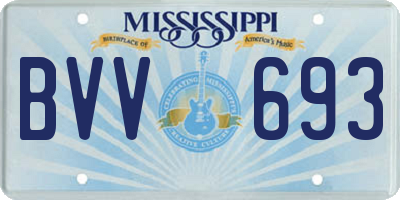 MS license plate BVV693