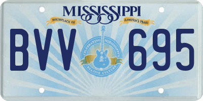 MS license plate BVV695