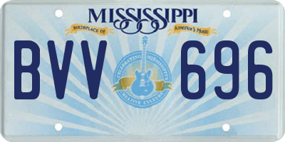 MS license plate BVV696