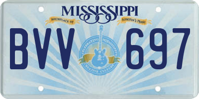 MS license plate BVV697