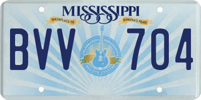 MS license plate BVV704
