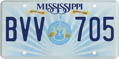 MS license plate BVV705