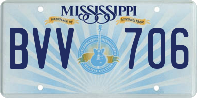 MS license plate BVV706