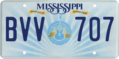 MS license plate BVV707