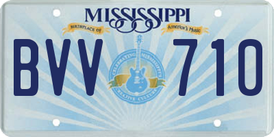 MS license plate BVV710