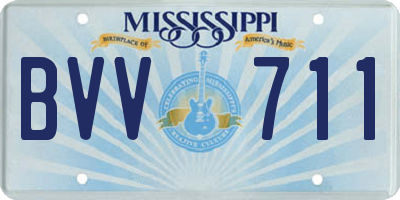 MS license plate BVV711