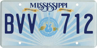 MS license plate BVV712
