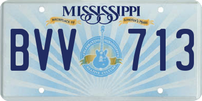 MS license plate BVV713