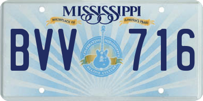 MS license plate BVV716