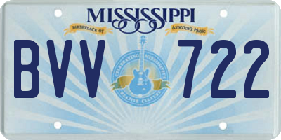 MS license plate BVV722