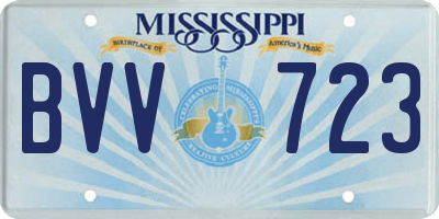 MS license plate BVV723