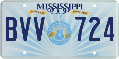 MS license plate BVV724
