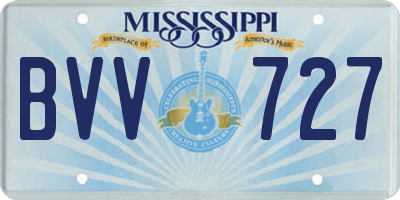 MS license plate BVV727