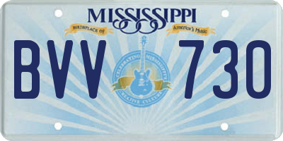 MS license plate BVV730