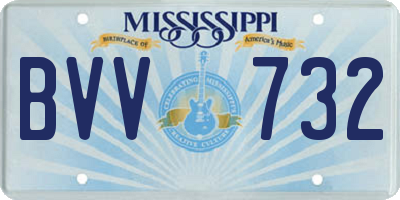 MS license plate BVV732