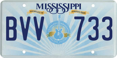 MS license plate BVV733