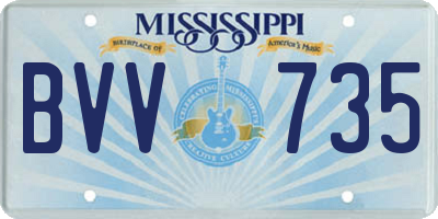 MS license plate BVV735