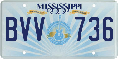 MS license plate BVV736