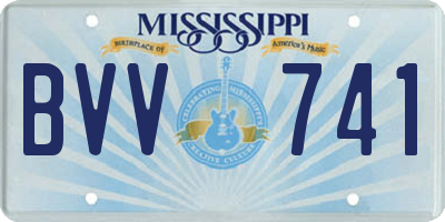 MS license plate BVV741