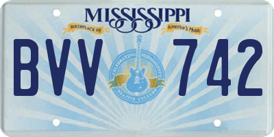 MS license plate BVV742