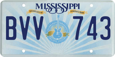 MS license plate BVV743
