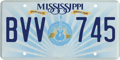 MS license plate BVV745