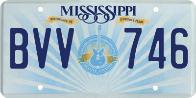 MS license plate BVV746