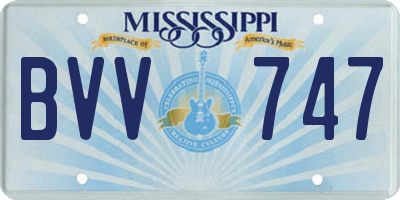MS license plate BVV747