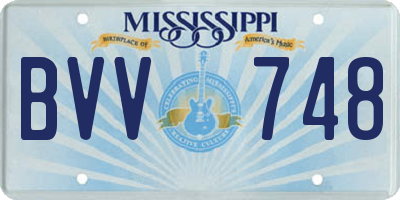 MS license plate BVV748