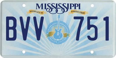 MS license plate BVV751