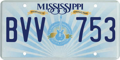 MS license plate BVV753