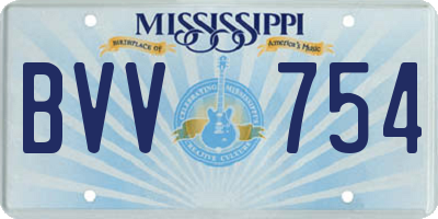 MS license plate BVV754