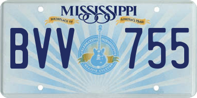 MS license plate BVV755