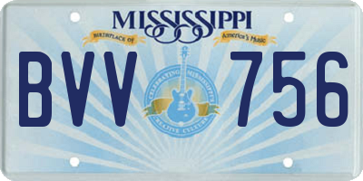 MS license plate BVV756