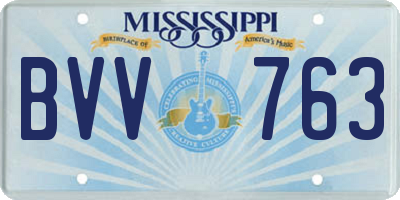 MS license plate BVV763