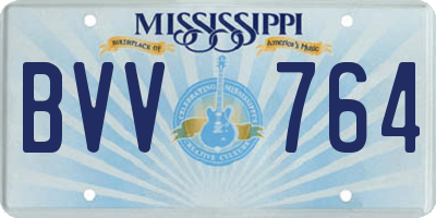 MS license plate BVV764