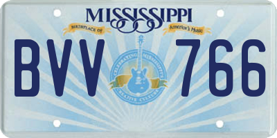 MS license plate BVV766