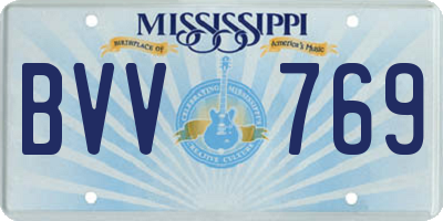 MS license plate BVV769