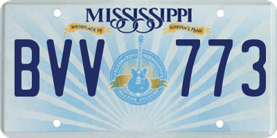 MS license plate BVV773