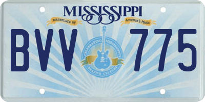 MS license plate BVV775