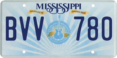 MS license plate BVV780