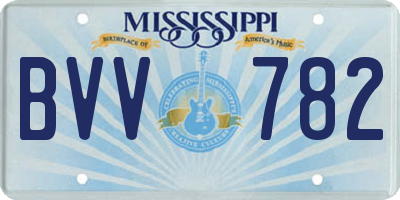 MS license plate BVV782