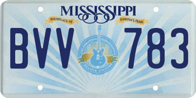 MS license plate BVV783