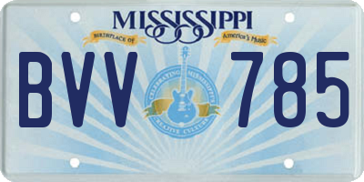 MS license plate BVV785